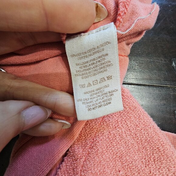 Free People Peach Pink Long Sleeve Top With Embroidered Pattern size small - Picture 6 of 10